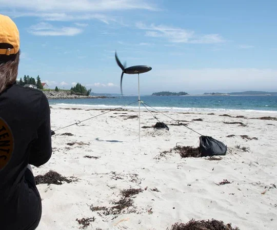 Portable Wind Charger in Sand